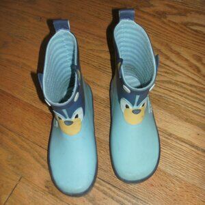 LUDO STUDIO Bluey Adorable Puddle Jumping Blue Rain Boots Toddler unisex size 10